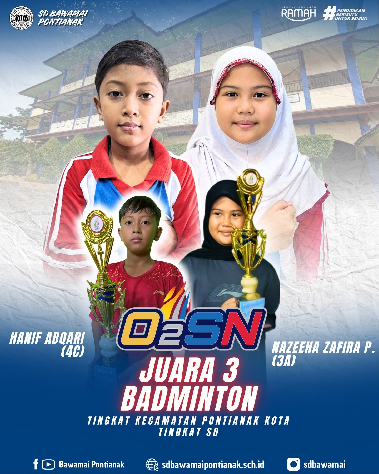 Juara 3 Badminton Tingkat Kecamatan Pontianak Kota